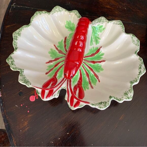 Coastal Kitchen Decor Bundle – Red Lobster & Crab Ceramic Serving Set - Picture 2 of 12